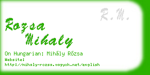 rozsa mihaly business card